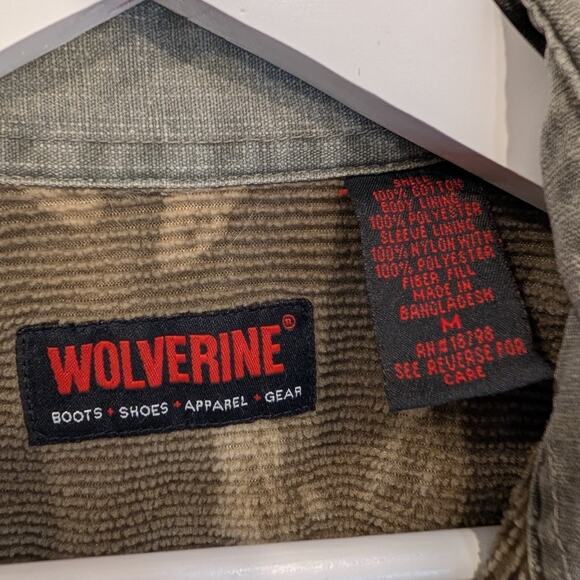 Wolverine Shacket Green Denim Rustic Camping Outdoor Gear - Size M - Picture 7 of 7
